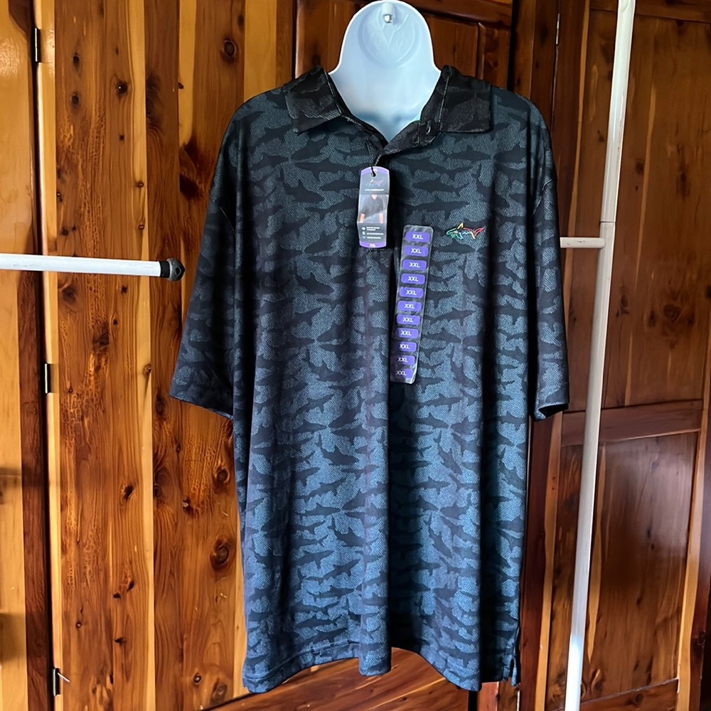 Greg Norman Men XXL Polo Shirt Moisture Wicking NWT